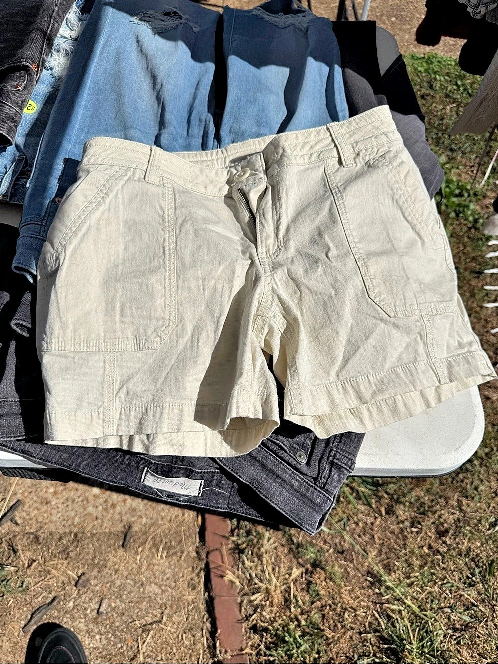 prAna Suton Short Cargo Shorts Cream Size 4